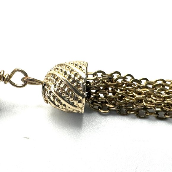 Wire-Wrapped Peacock Pearl "Peapod" Pendant Necklace — Double-Stranded EUC - Picture 8 of 10